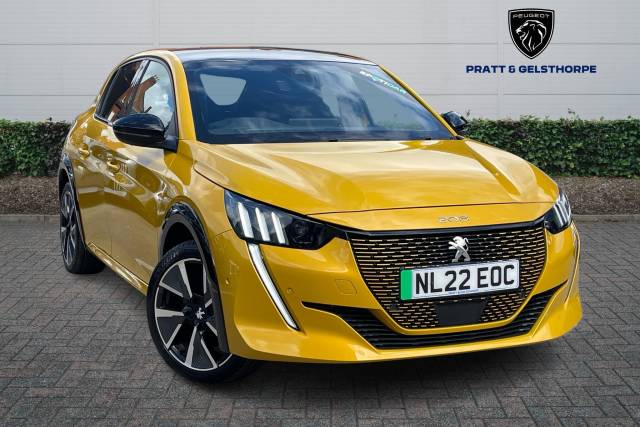 Peugeot e-208 0.0 100kW GT Premium 50kWh 5dr Auto Hatchback Electric YELLOW